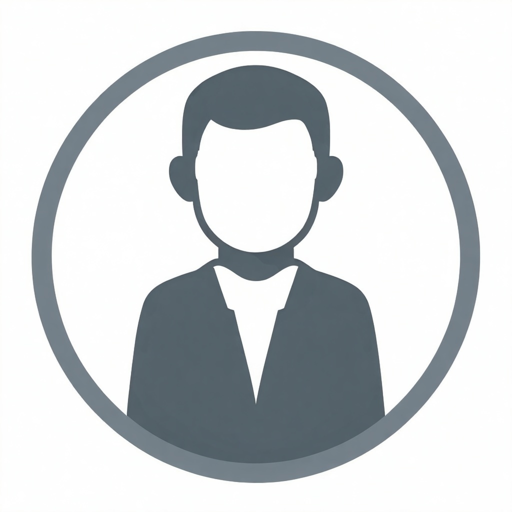 Generic gray website avatar icon image that is round-3