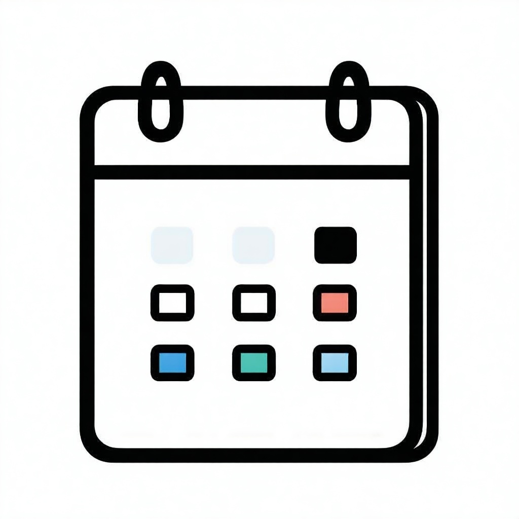 simple calendar icon single color